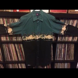 “Panhandle” long-sleeve button up western shirt.